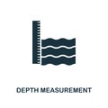 Depth Measurement icon. Monochrome style design from measurement icon collection. UI and UX. Pixel perfect depth measurement icon.