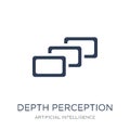 Depth perception icon. Trendy flat vector Depth perception icon