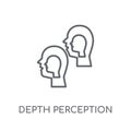 Depth perception linear icon. Modern outline Depth perception lo