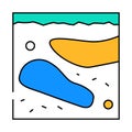 depth soil analysis icon color illustration