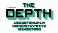 The Depth vector decorative font design, alphabet, typeface, typ