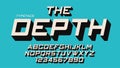 The Depth vector decorative font design, alphabet, typeface, typ