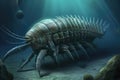 In the depths of the ocean long ago these trilobites roamed and evolved just as they still do today.. AI generation