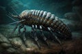 In the depths of the ocean long ago these trilobites roamed and evolved just as they still do today.. AI generation