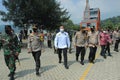 The Deputy Governor of Banten together with the police and army chiefs