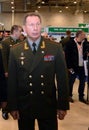 Deputy Ministers of the Interior of Russia Viktor Zolotov at the international exhibition `Interpolitex`