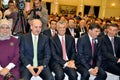 Deputy Prime Minister of Turkey Numan Kurtulmus and newly elected president of Kosovo Hashim Thaqi in Prizren Royalty Free Stock Photo