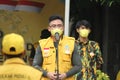 Deputy Secretary General for Winning Elections for the Java Region I Golkar Party DPP Andika Hazrumy wearing a Golkar party jacket