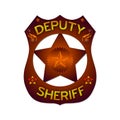 Deputy Sheriff abstract badge Royalty Free Stock Photo