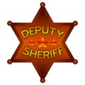 Deputy Sheriff abstract badge Royalty Free Stock Photo