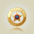 deputy sheriff badge. Vector illustration decorative design