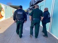 Deputy Sheriff officers patroling an shopping area in Orlando, FL