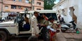 Deputy superintendent of police with NCC girl during an Independence Day program