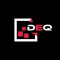 DEQ creative minimalist letter logo. DEQ unique vector initials alphabet letter logo design Royalty Free Stock Photo