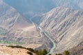 Lancang river at Meili Snow Mountain Nature Reserve. a famous landscape in Deqin, Yunnan, China. Royalty Free Stock Photo