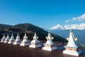 Pagoda at Meili Snow Mountain Nature Reserve. a famous landscape in Deqin, Yunnan, China. Royalty Free Stock Photo