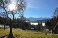 The Hongar mountain in autumn in the fog, Voecklabruck, Austria, Europe