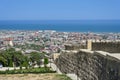 Scenic view of Derbent town from Naryn Kala fortress Royalty Free Stock Photo