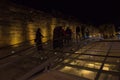 Glass bridge over archaeological excavations