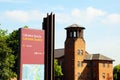 Derby Cathedral sign and Silk Mill.