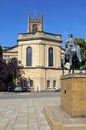 Derby Cathedral and statue. Royalty Free Stock Photo