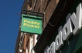 Derby, Derbyshire, UK: October 2018: Paddy Power Bookmakers Sign