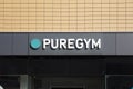 Derby, Derbyshire, UK: October 2018: Pure Gym sign