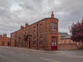 DERBY, UNITED KINGDOM - May 24, 2020 - A view of The Brunswick a Historic Public House & micro brewery, near the Railway Station,