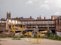DERBY, UNITED KINGDOM - May 24, 2020 - Demolition of the old Debenhams Building in Derby city centre, Derby, Royalty Free Stock Photo