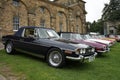 A line up of Classic Triumph Stag Motor Cars. Derbyshire, UK, September 1, 2023.