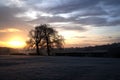 Derbyshire winter sunrise Royalty Free Stock Photo