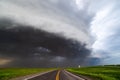 Derecho storm with dramatic shelf cloud Royalty Free Stock Photo