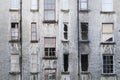 Derelict abandoned council house in poor housing crisis ghetto estate slum in Port Glasgow uk