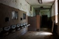 Derelict Bathroom with Sinks - Abandoned Creedmoor State Hospital - New York Royalty Free Stock Photo