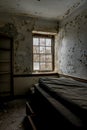 Derelict Bed in Bedroom - Abandoned Sleighton Farm School - Pennsylvania