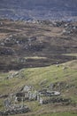 Derelict Black Houses near Loch an Duin, Dun Carloway, Isle of L Royalty Free Stock Photo