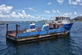 Derelict Boat Anchored in Marigot Bay, Saint Maarten