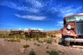 Derelict car in desert