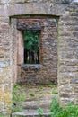 Derelict cottages at Tyneham village near Wareham in Dorset, UK. The village was abandoned during the Second World War. Royalty Free Stock Photo