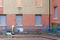 Derelict council flats in poor housing estate in Glasgow