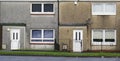 Derelict council house in poor housing estate slum with many social welfare issues in Aberdeen