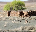 Derelict dry stone walled corral or kraal in the Tankwa Karoo