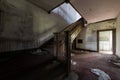 Derelict Foyer + Staircase - Abandoned Dunnington Mansion - Farmville, Virginia