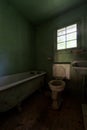 Derelict, Grimy Bathroom + Bathtub + Toilet + Sink - Abandoned Cottage - Catskill Mountains, New York Royalty Free Stock Photo