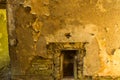 Derelict interior, fireplace