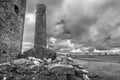 Derelict Magpie mine, abandoned lead mine in Peak District