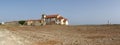 15th-century Baroque church of Our Lady of the Cape, side view, Cabo Espichel, Portugal Royalty Free Stock Photo