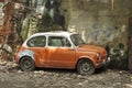 Derelict Mini Car Flank Royalty Free Stock Photo