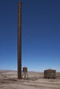 Derelict mining town in the Atacama Desert, Chile Royalty Free Stock Photo