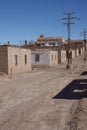 Derelict mining town in the Atacama Desert, Chile Royalty Free Stock Photo